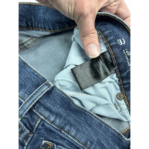 Mott & Bow Women’s Boyfriend Jeans Size 29 Medium Wash Blue Stretch 29x30 - Picture 12 of 16